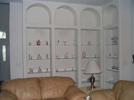 Family Room with Shelves