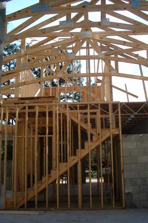 Framing detail for stairs