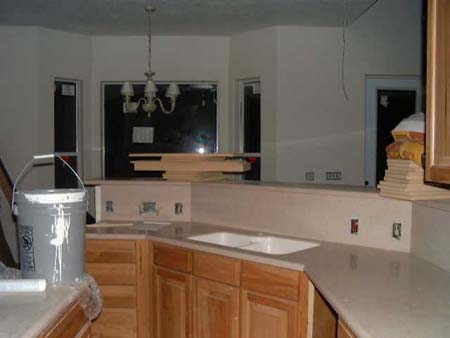 Kitchen with solid surfacing 1