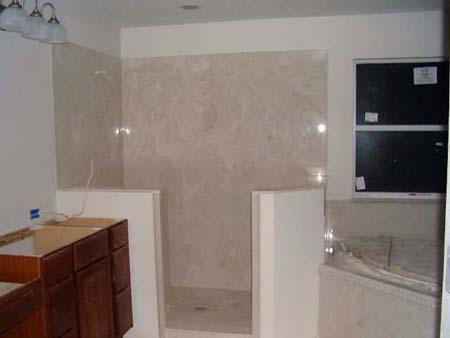 Marble in shower