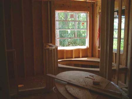 Master Bath framed in