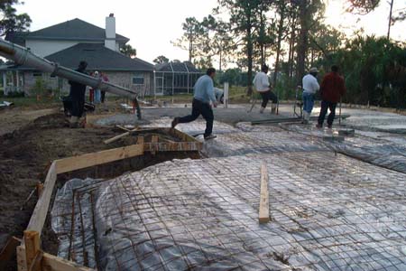 Pouring the slab 8