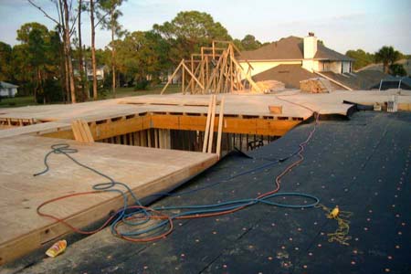 Second floor flooring decked in