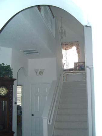 Stairs with clock
