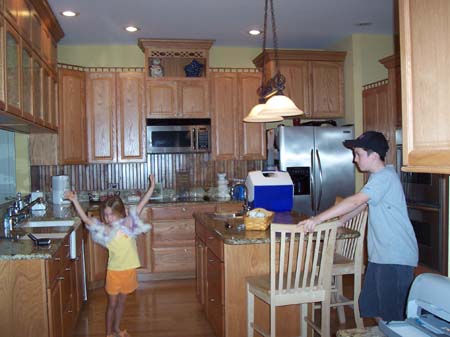 Kitchen with island