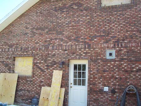 Side entrance to garage