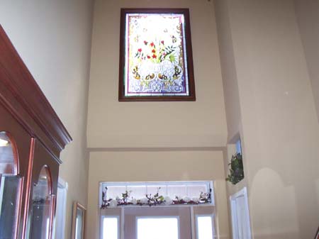 Stained glass over front door2